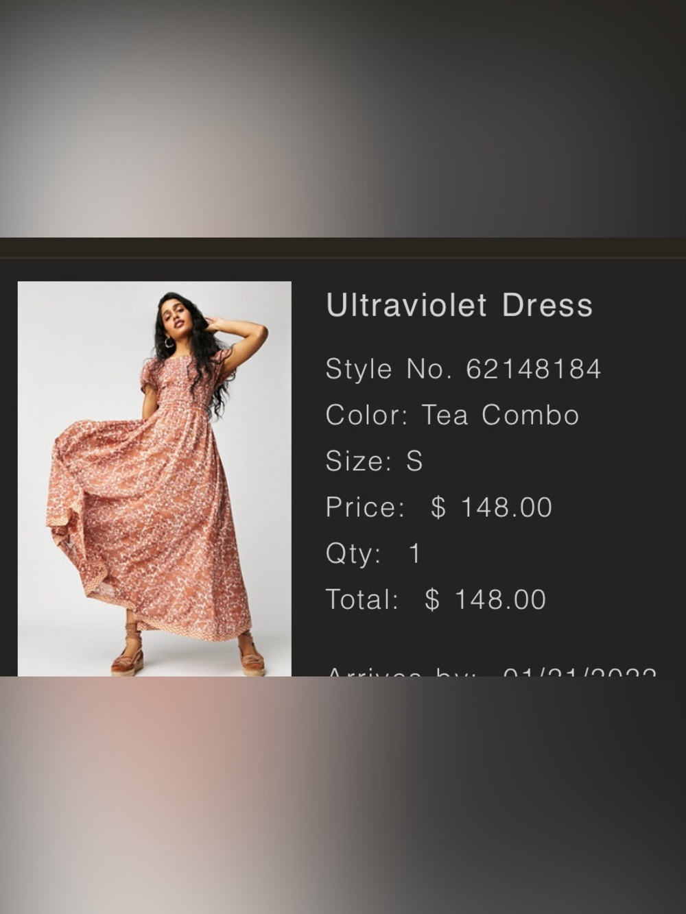 Free People Ultraviolet dress Tea combo - Picture 4 of 9